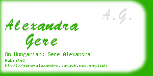 alexandra gere business card